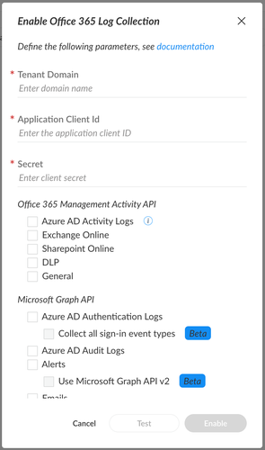 Office_365_Collector_Settings