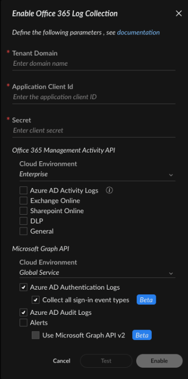 Office365_Collector_Settings